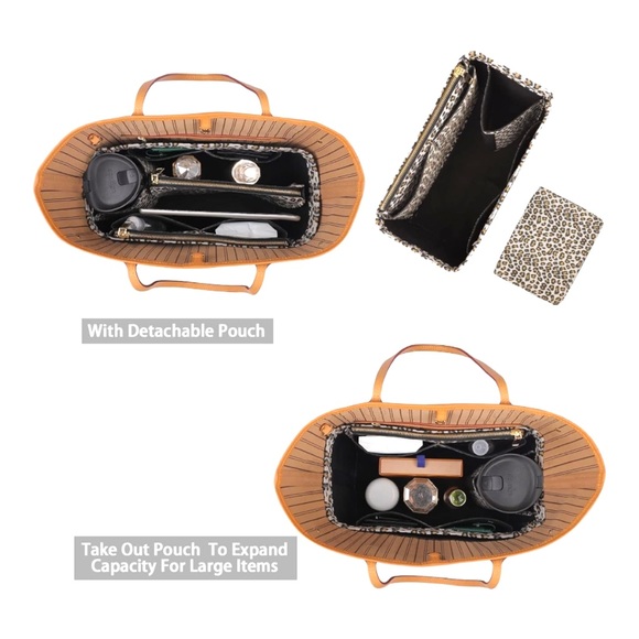 Upgraded Satin Leopard ~ Organizer/Shaper/Protector w/ Cupholder! Size: LARGE - Picture 3 of 6